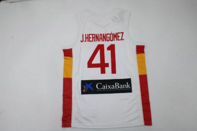 Juancho Hernangomez 41 Spain 2022 FIBA EuroBasket Final Home White Jersey